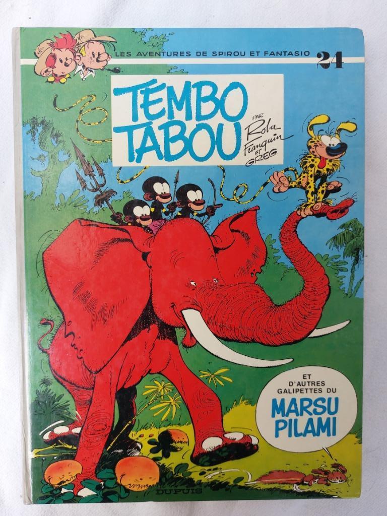 Spirou et Fantasio T.24 Tembo Tabou - Réédition (1977) - Mau, Eén stripboek, Ophalen of Verzenden, Gelezen