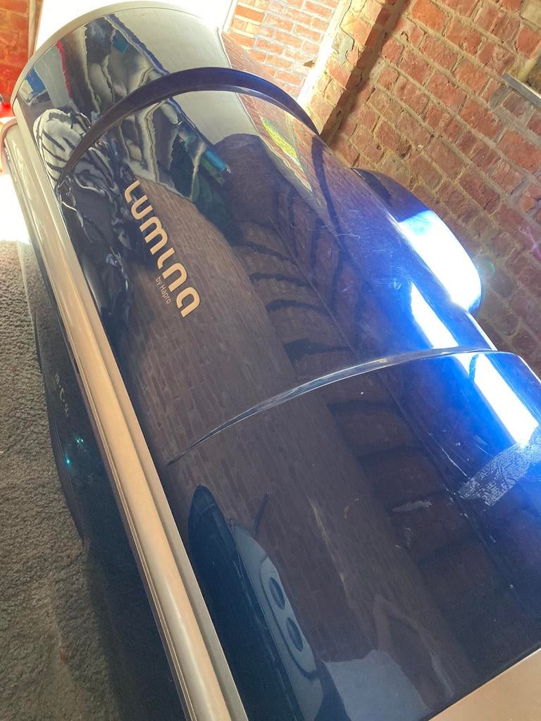 Hapro Lumina C -Proffesionele zonnebank 750 euro, Ophalen, Gebruikt, Zonnebank dubbelzijdig, 15 lampen of meer