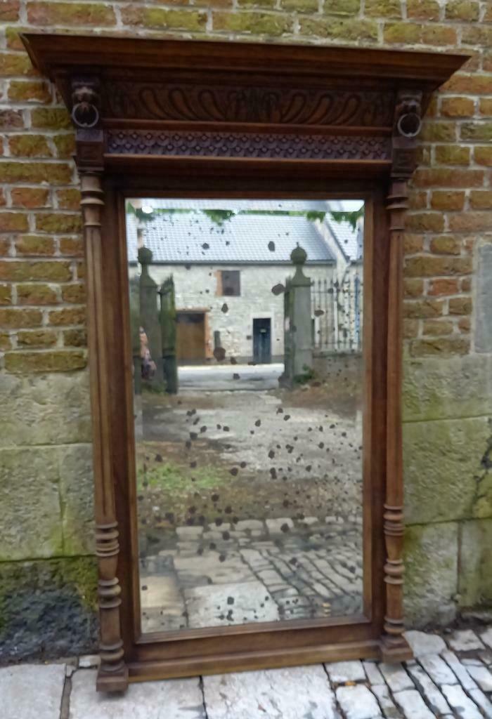 Miroir style Henri II (têtes de lion), Antiquités & Art, Antiquités | Miroirs, Enlèvement ou Envoi