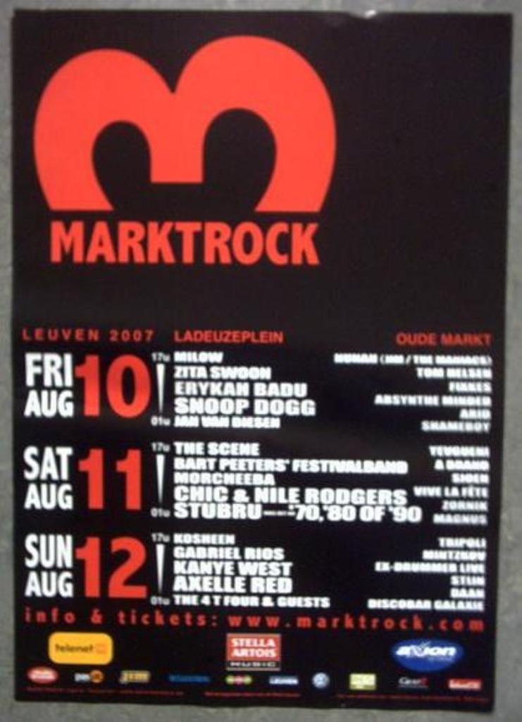 affiche/poster - MARKTROCK Leuven 2007, Ophalen of Verzenden, Nieuw