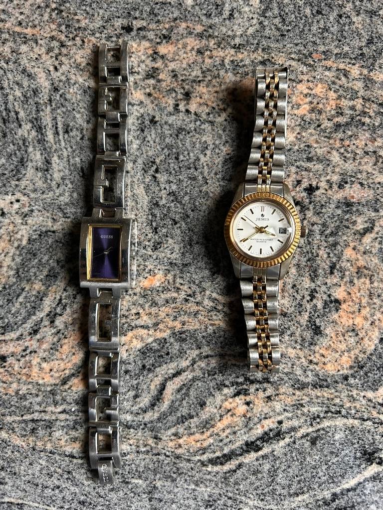 Damesuurwerken Guess en Jemis, Montre-bracelet, Enlèvement ou Envoi, Guess, Acier