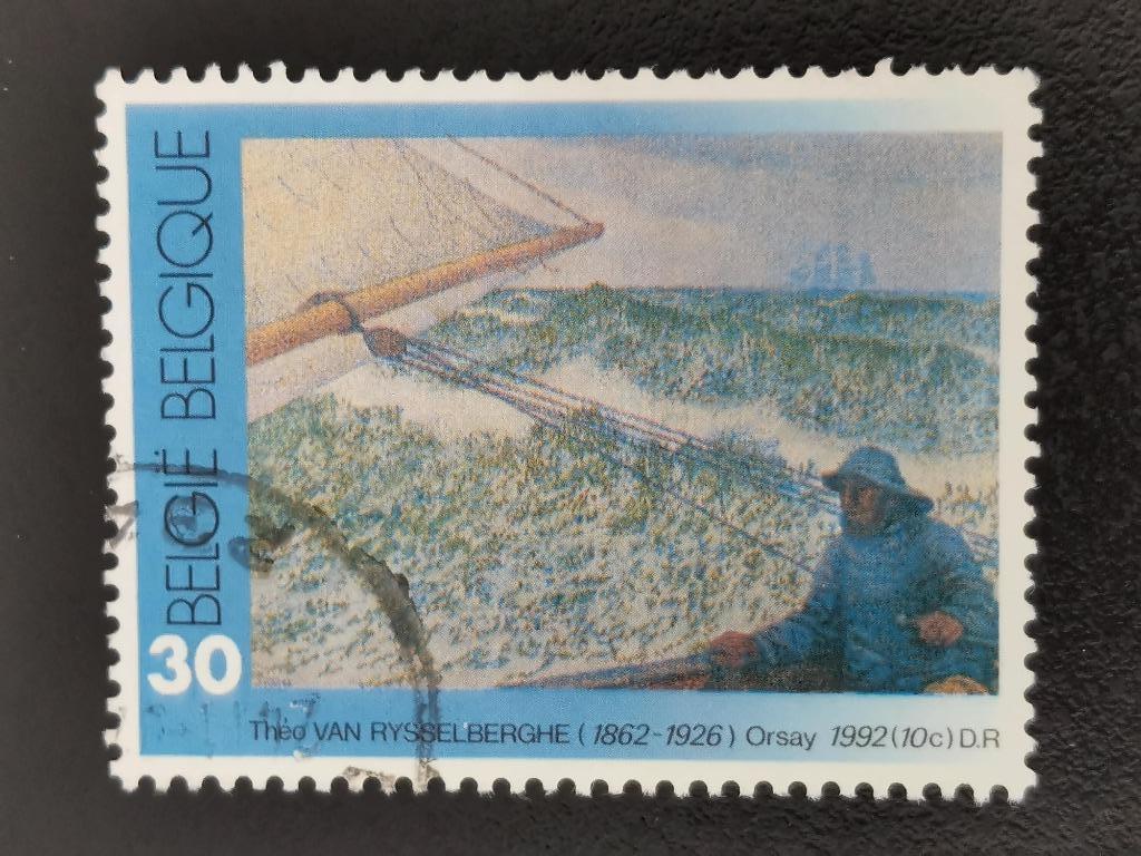 Belgique 1992 - art - Theo Van Rysselberghe, Enlèvement ou Envoi, Affranchi, Art