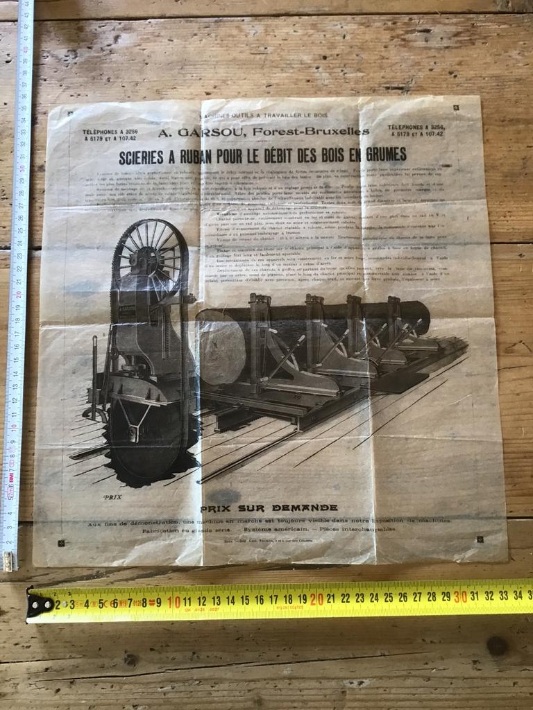10 originele oude affiches machines houtbewerking A. Garsou, Verzamelen, Merken en Reclamevoorwerpen, Ophalen of Verzenden