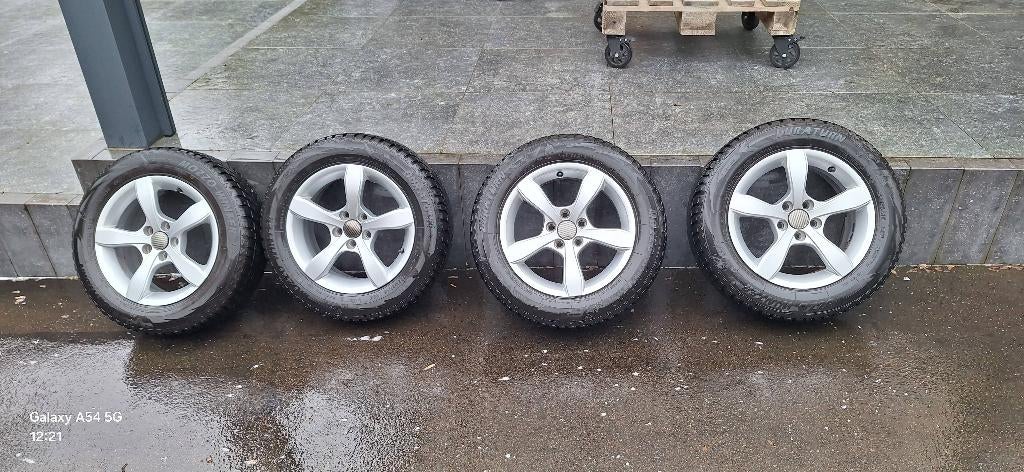 Jantes 5x100 audi A1 avec pneus neige, 15 pouces, Pneus hiver, Véhicule de tourisme, 185 mm