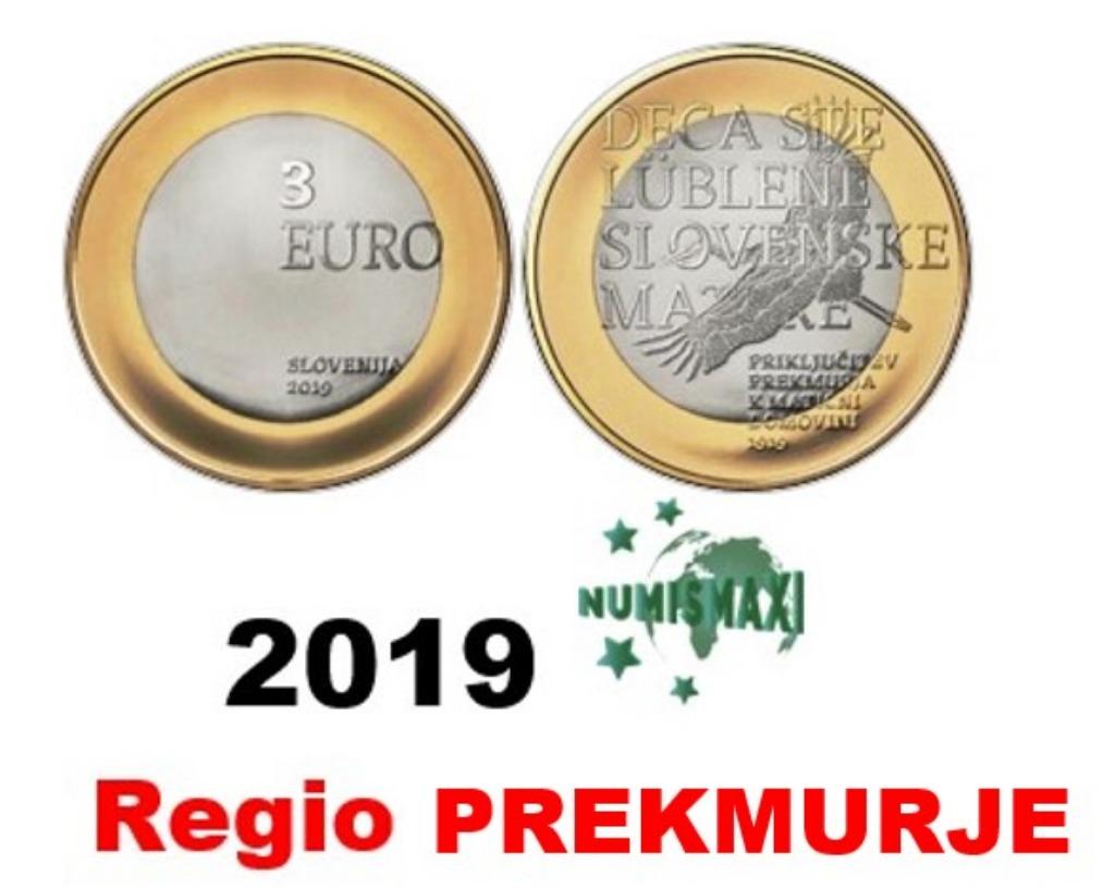 3 euro Slovenië 2019 Regio Prekmurje, Ophalen of Verzenden, Slovenië