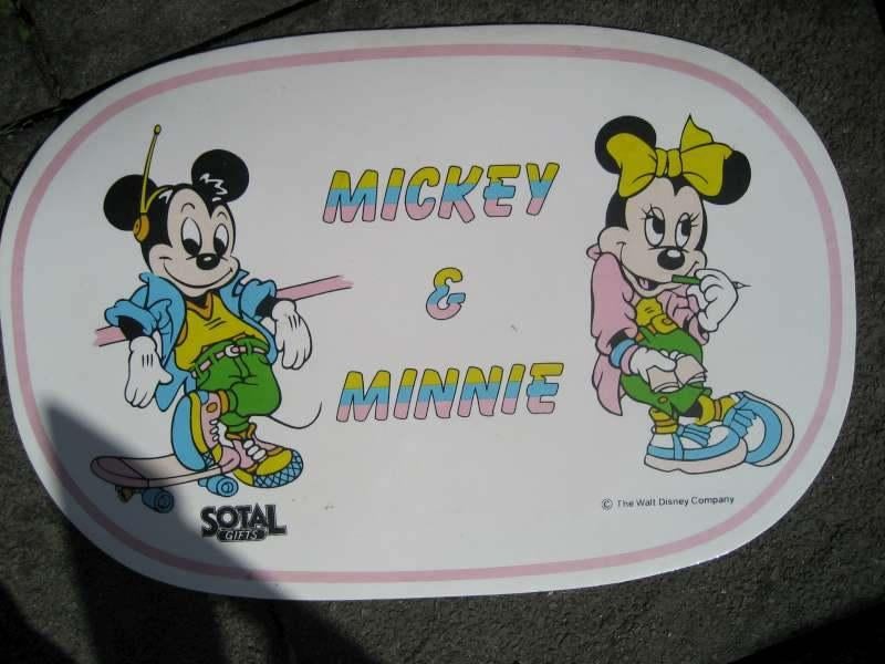 Placemat en/of bureaubeschermer Mickey en Minnie, Verzamelen, Ophalen of Verzenden