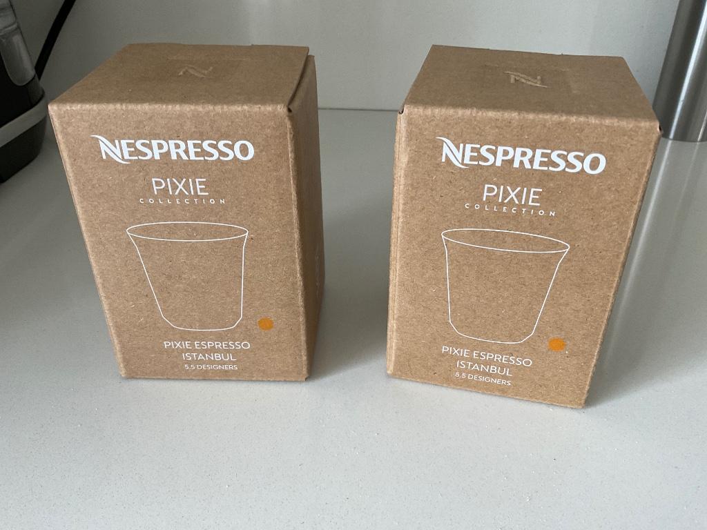 Twee Nespresso Pixie espressokopjes, Electroménager, Cafetières, Neuf, Enlèvement