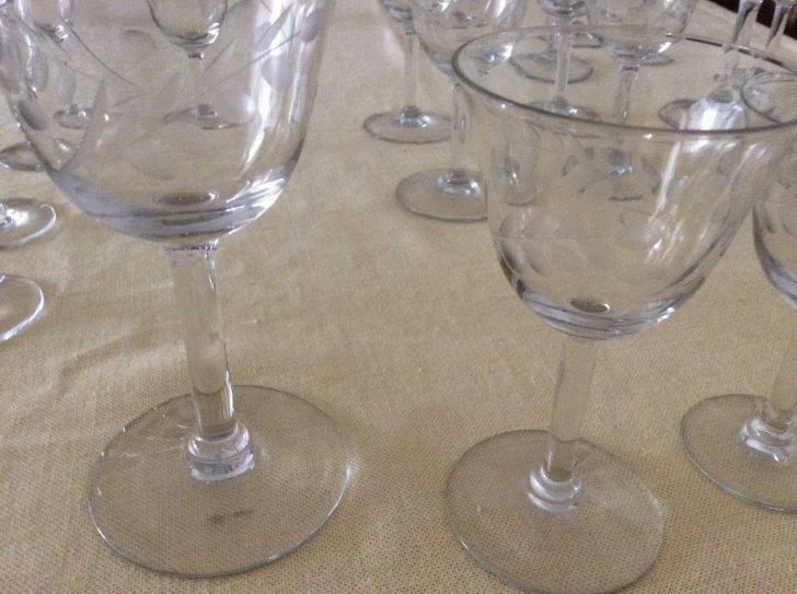 Vintage kristalglazen,voor feesttafel ,,, 4 x, Ophalen of Verzenden, Gebruikt, Glas of Glazen
