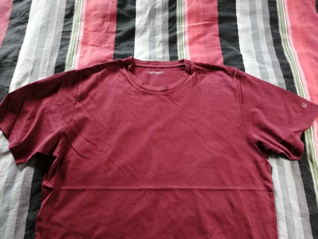 T-SHIRT BORDEAUX MERK CARHARTT – MAAT L SKATE KLEREN DUUR I, Ophalen of Verzenden, Gedragen, Maat 52/54 (L), Carhartt