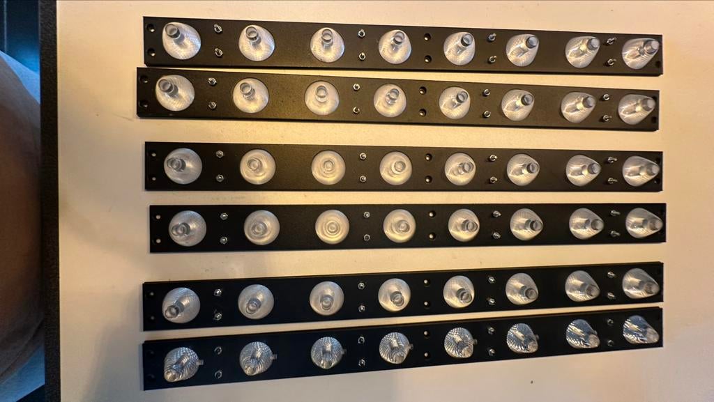 6 x rack light modules (zonder de lampjes zelf), Muziek en Instrumenten, Ophalen of Verzenden, Gebruikt, Overige merken
