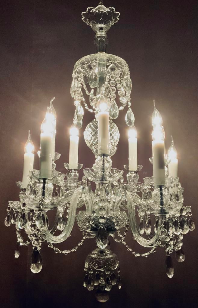 Prachtige BOHEEMSE kroonluchters met KRISTAL, Antiek en Kunst, Ophalen