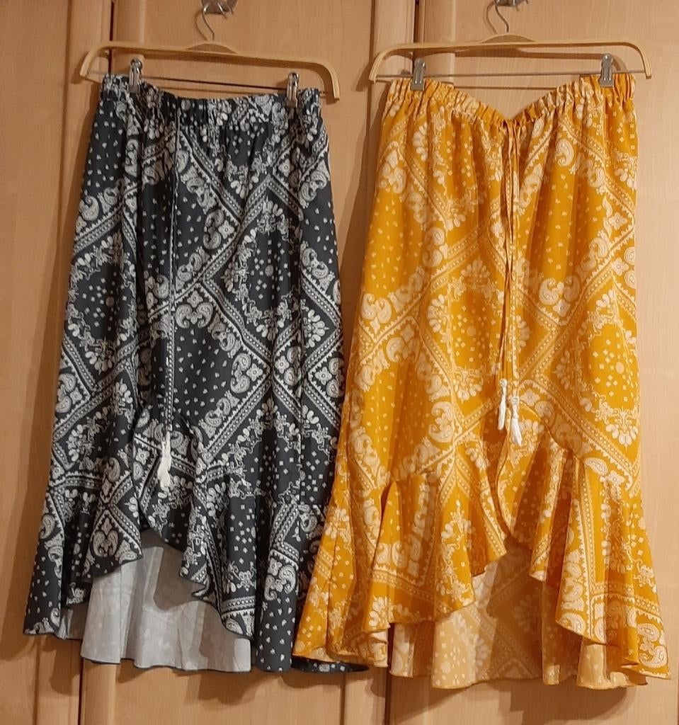 mooie zomerrok maat 44 XL, Enlèvement ou Envoi, Comme neuf, Taille 42/44 (L), Gris