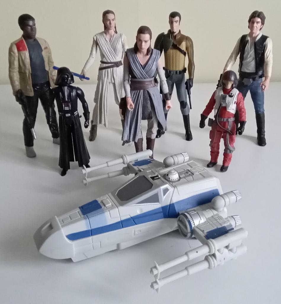 STAR WARS FIGUREN + RUIMTESCHIP, Ophalen of Verzenden, Gebruikt, Actiefiguurtje