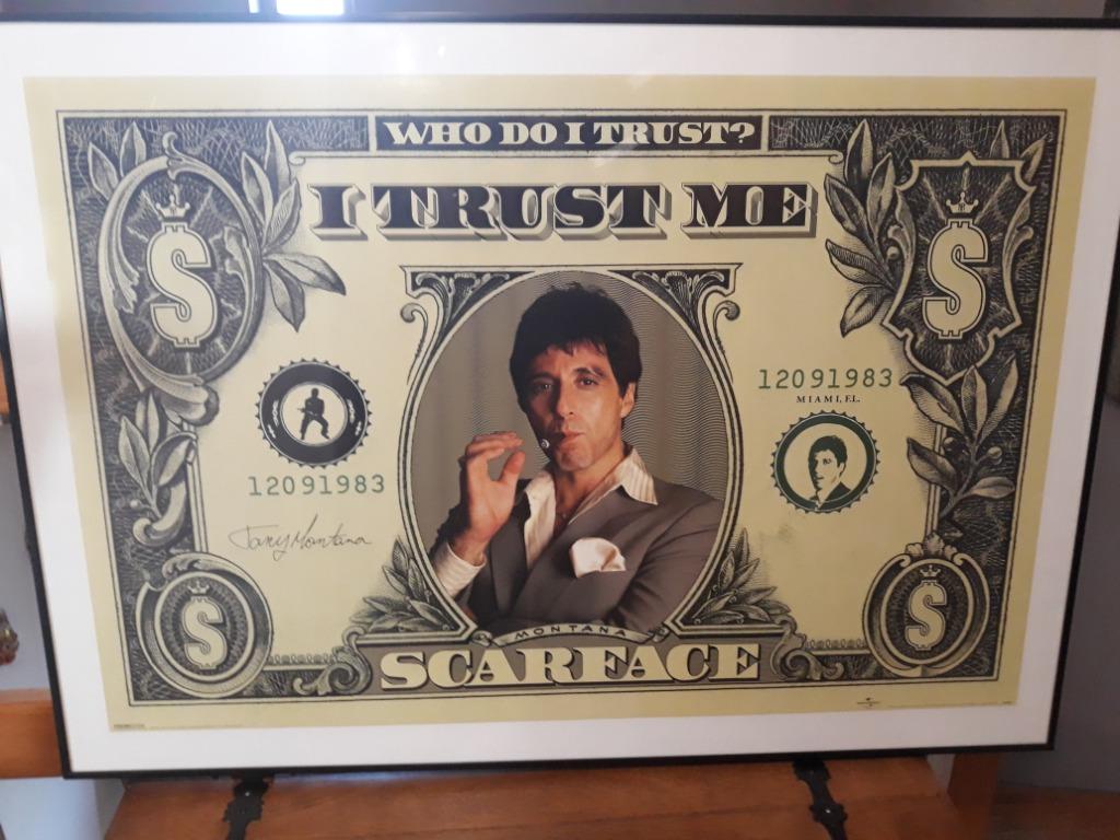 Affiche SCARFACE 101X71, Maison & Meubles, Enlèvement, Comme neuf, Synthétique