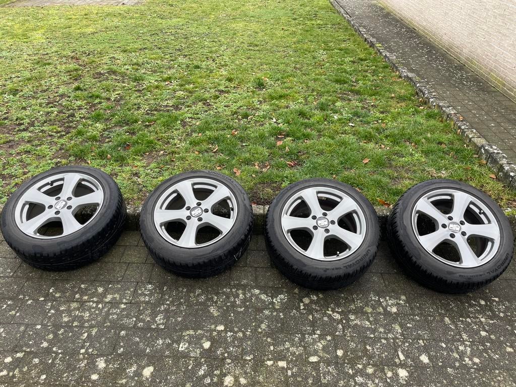 Wintervelgen MSW + banden(Audi A4 2018), Ophalen, Gebruikt, Banden en Velgen, 17 inch