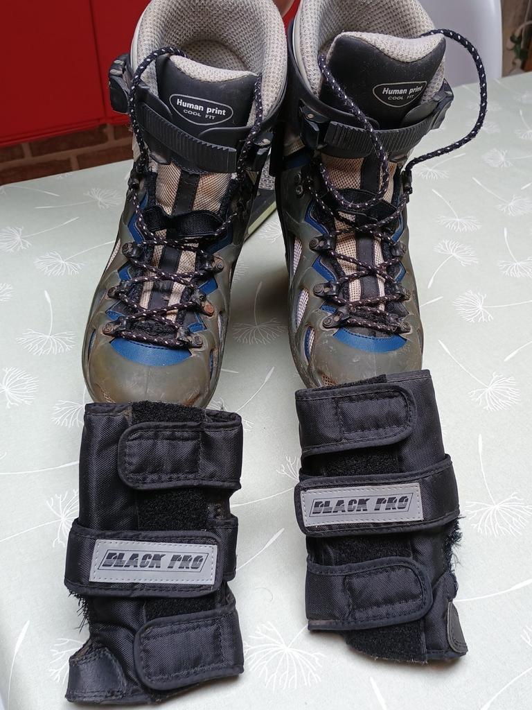 Skeelers maat 44 merk : Salomon + polsbeschermers, Sport en Fitness, Skeelers, Gebruikt, Heren, Inline skates 4 wielen, Salomon