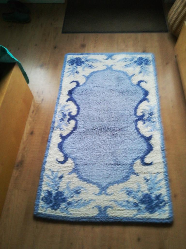 Smyrna karpet, Huis en Inrichting, Ophalen of Verzenden, Gebruikt, Blauw
