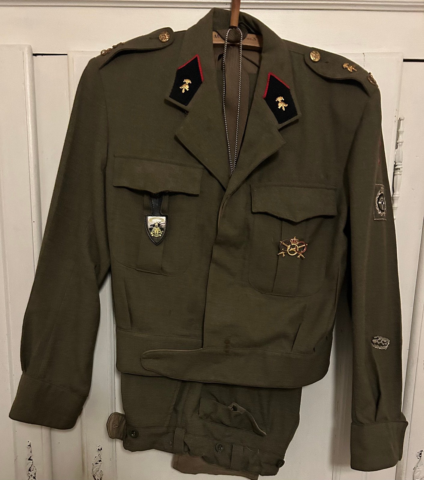 Origineel Belgisch legeruniform ABL 1965 – BEGETEX, Verzamelen, Ophalen, Landmacht