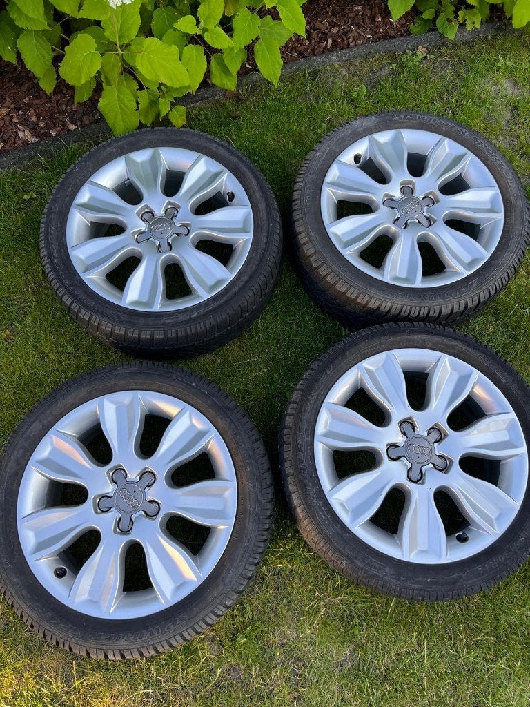 Orig.16 inch Audi A1 velgenset + Dunlop winterbanden (5x100), Lichtmetalen velgen, A1, Particulier, Te koop