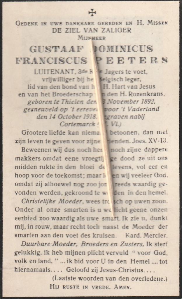 Oorlogsslachtoffer 1914-18 : Soldaat, Verzamelen, Verzenden