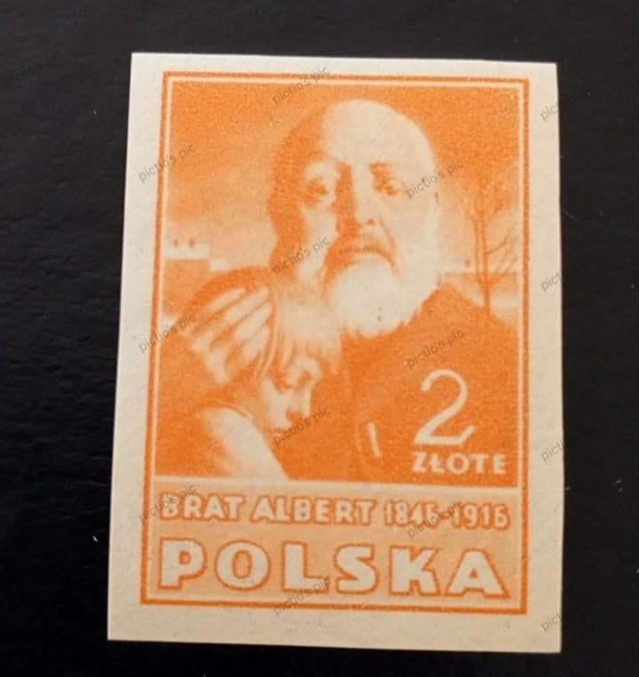 New classic Polish stamp imperforate stamp - Brat Albert, Verzenden