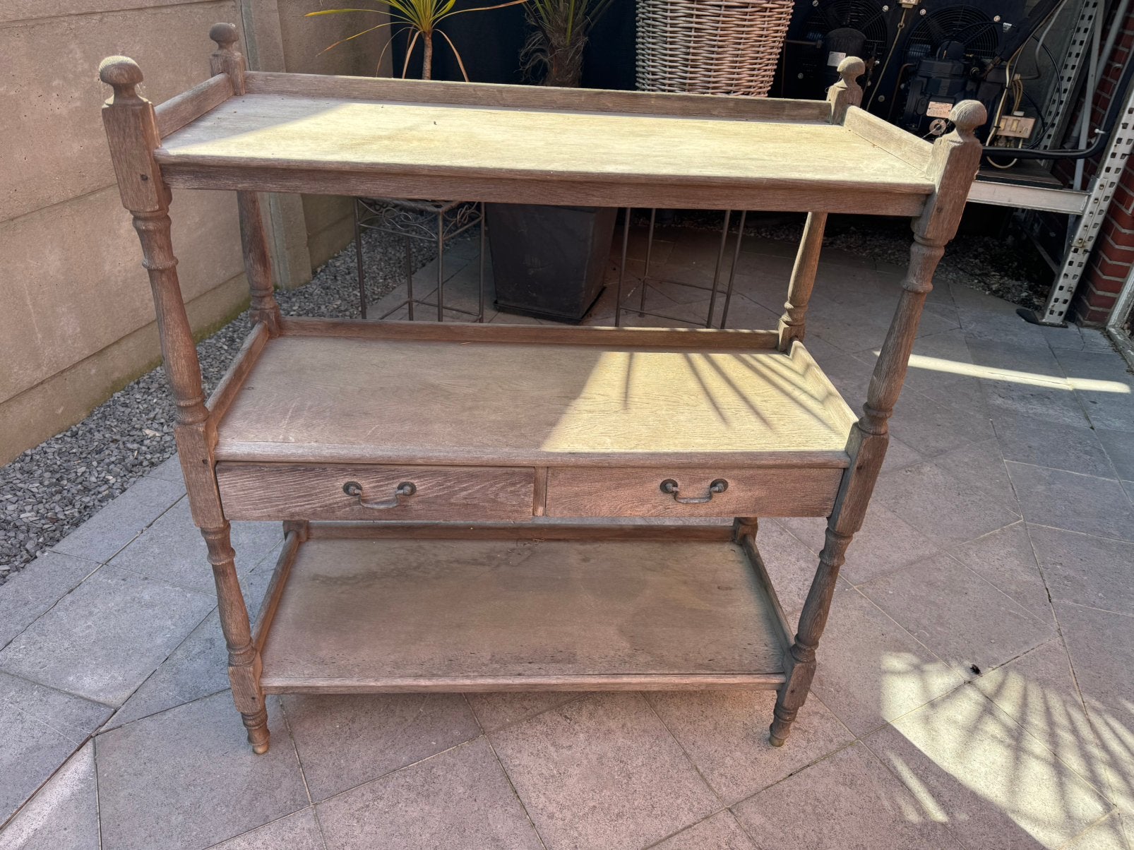 Wand tuintafel met 2 schuiven, Jardin & Terrasse, Tables de jardin, Enlèvement, Utilisé, Rectangulaire, Bois