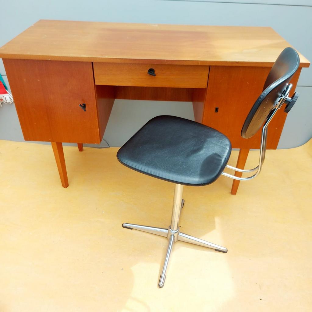 Bureau vintage du milieu du siècle, Autres marques, Vintage, Avec tiroirs, Enlèvement