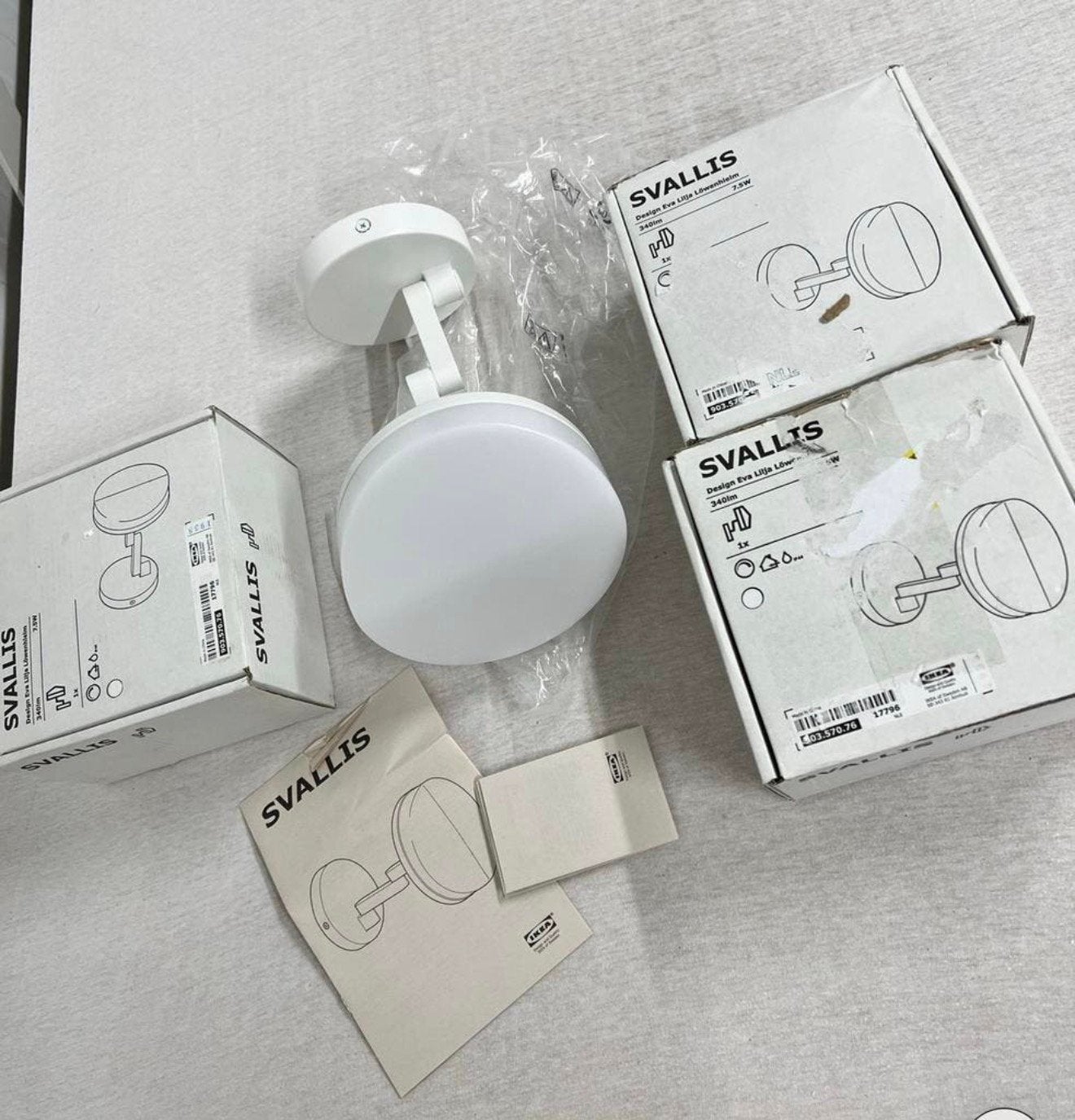 Applique murale LED IKEA SVALLIS pivotant, lampe 803.570.76, Neuf, LED, Enlèvement ou Envoi, Applique murale