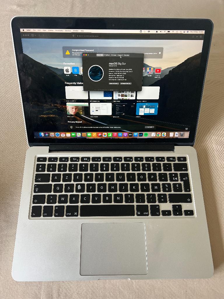 Macbook 2013, Informatique & Logiciels, Comme neuf, Azerty, 2 à 3 Ghz, 8 GB