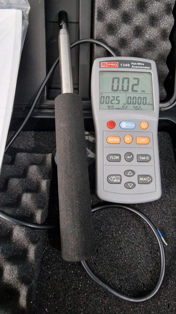 Anémomètre à fil chaud RS PRO 1340 – Thermo-anémomètre, Enlèvement ou Envoi, Comme neuf, Température