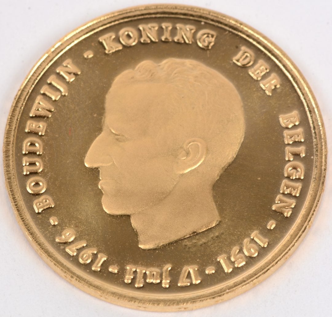 Gouden munt Koning Boudewijn 1976, Timbres & Monnaies, Monnaies | Europe | Monnaies euro, Belgique, Or, Enlèvement