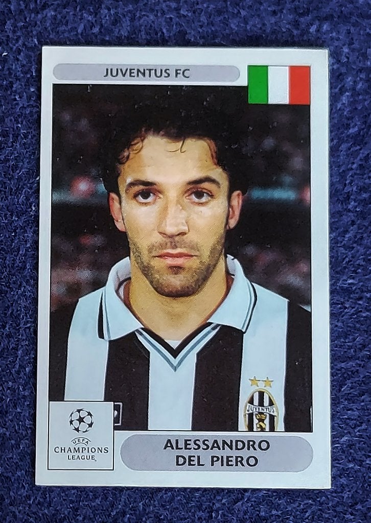 Panini sticker card voetbal ' Ch. League 2000 - A. Del Piero, Enlèvement ou Envoi, Neuf, Autocollant