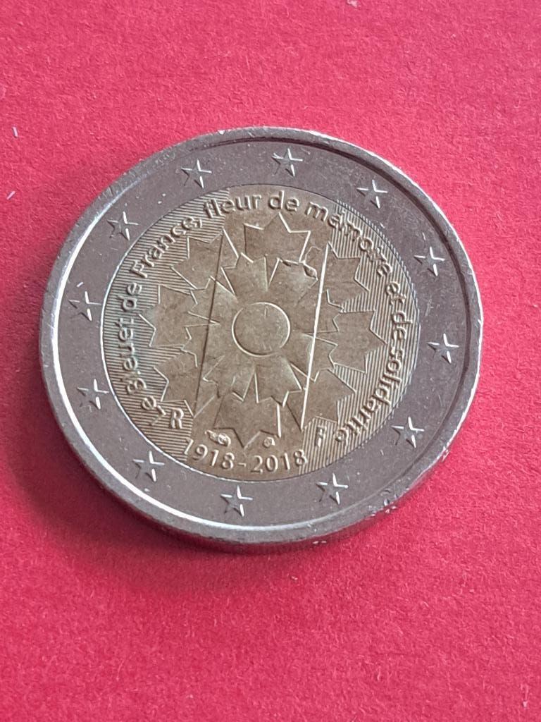 2018 Frankrijk 2 euro Korenbloem einde WO 1, Verzenden, Frankrijk, 2 euro, Losse munt