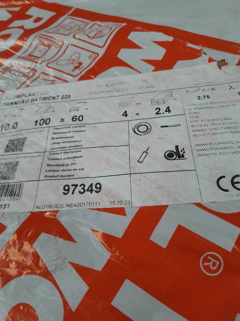 Isolatie rockwool, Doe-het-zelf en Bouw, Isolatie en Afdichting, Ophalen