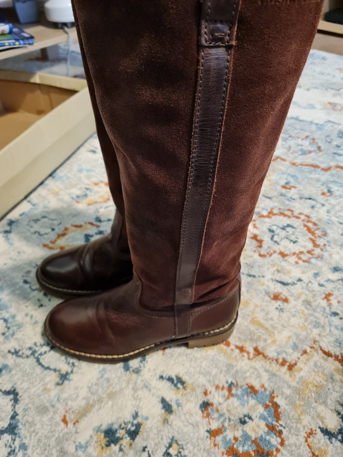 Laarzen dames, Brun, Enlèvement, Porté, Bottes hautes