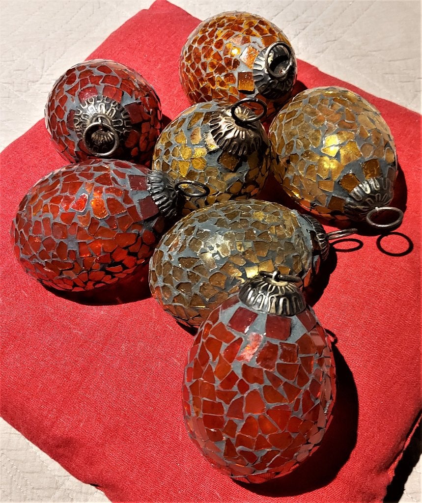 Kerstballen in glas brocante, Antiek en Kunst, Ophalen
