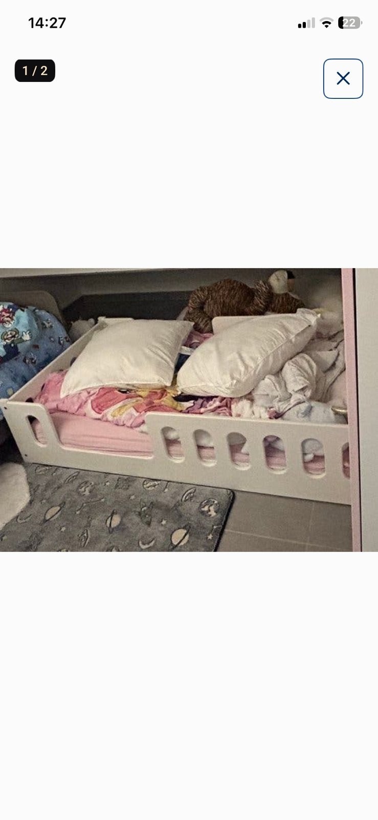 Houten eenpersoonsbed, Ophalen, Zo goed als nieuw, Lattenbodem