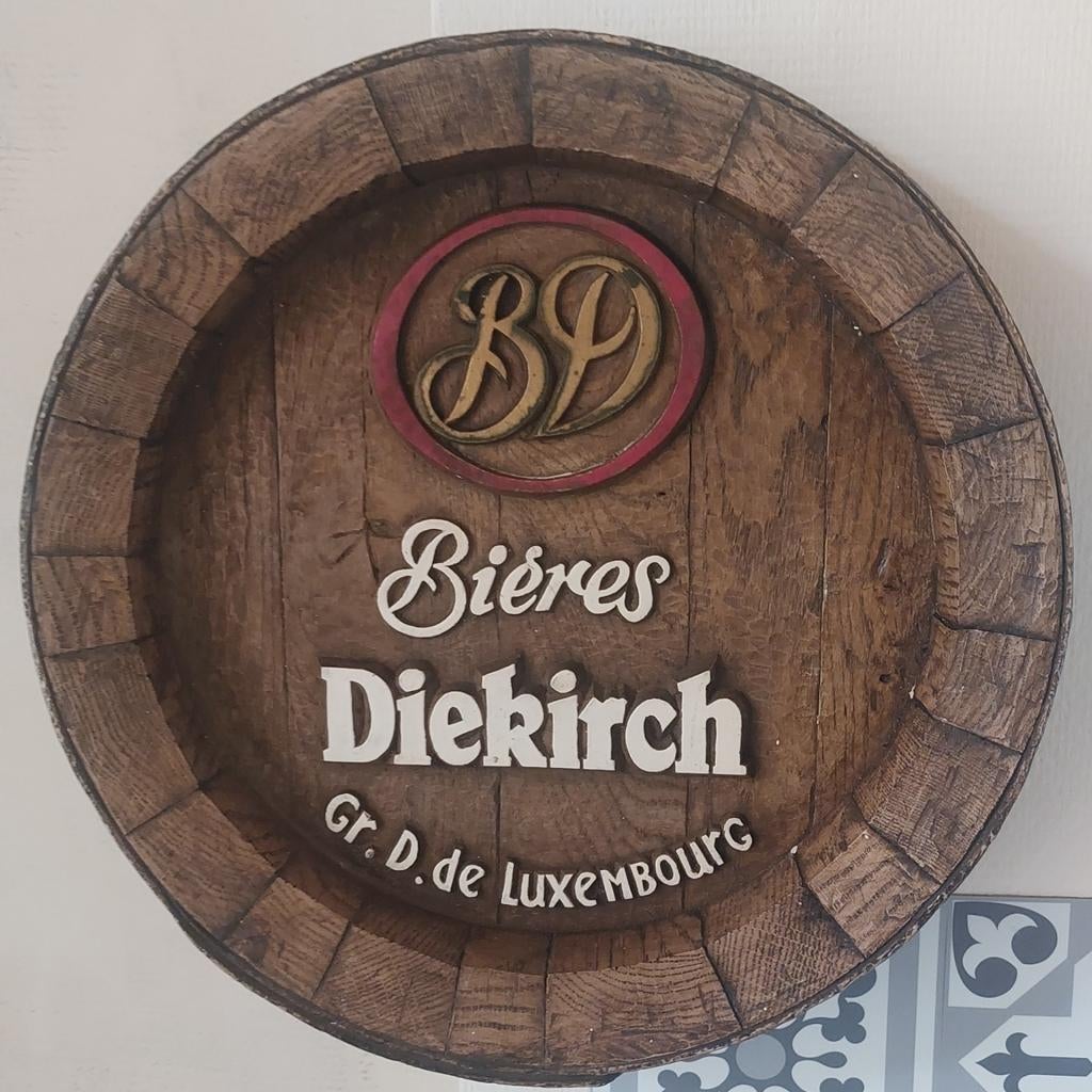 Panneau d'affichage Bieren Diekirch., Enlèvement ou Envoi, Utilisé, Panneau, Plaque ou Plaquette publicitaire, Autres marques