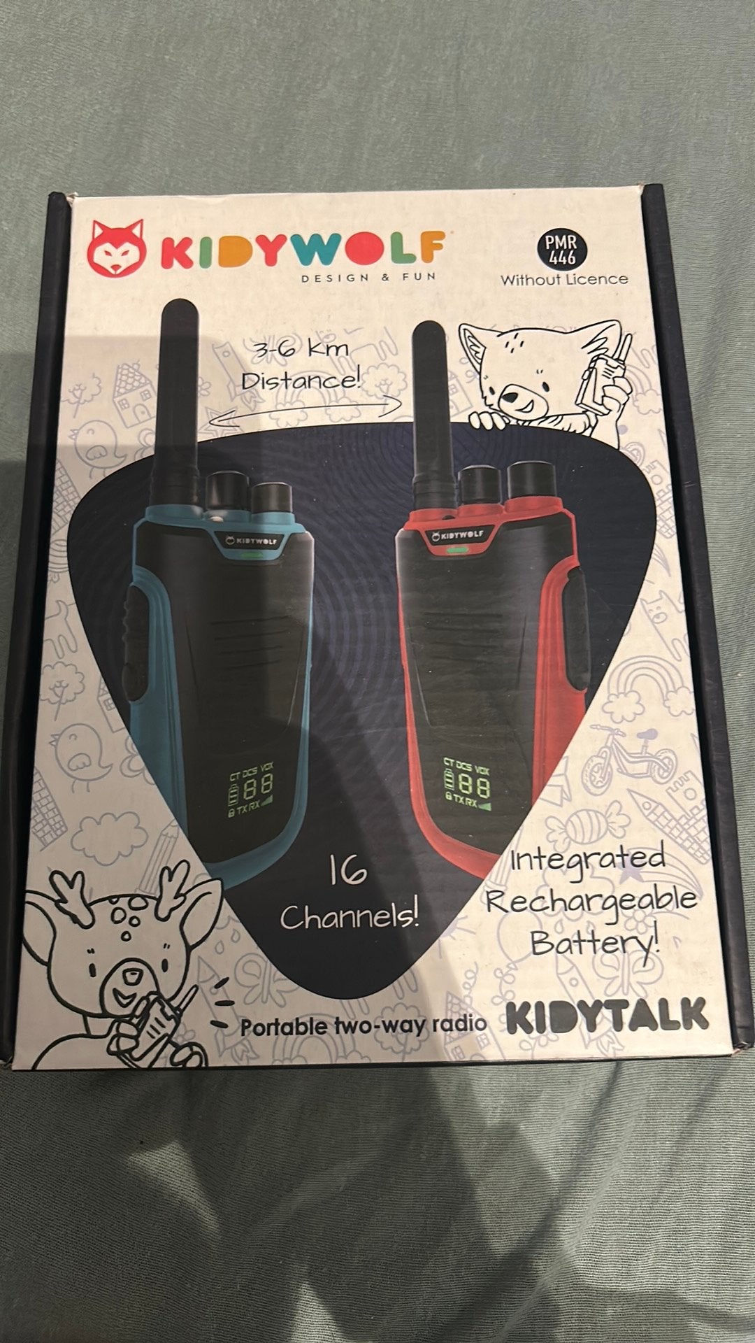 Kidywolf Walkietalkies set – 2 stuks, Enlèvement ou Envoi, Comme neuf