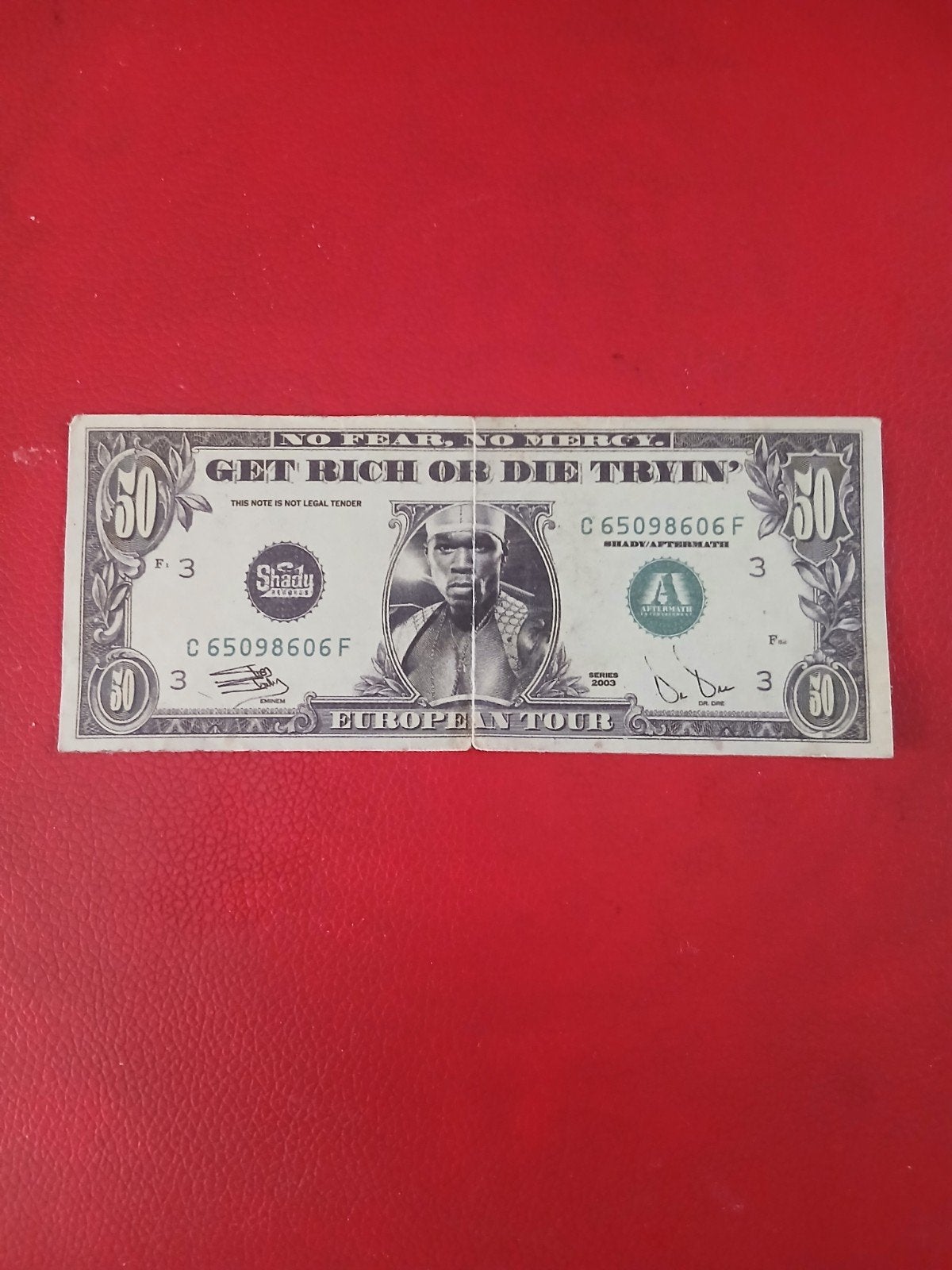 50 cent 50 dollar biljet, Ophalen