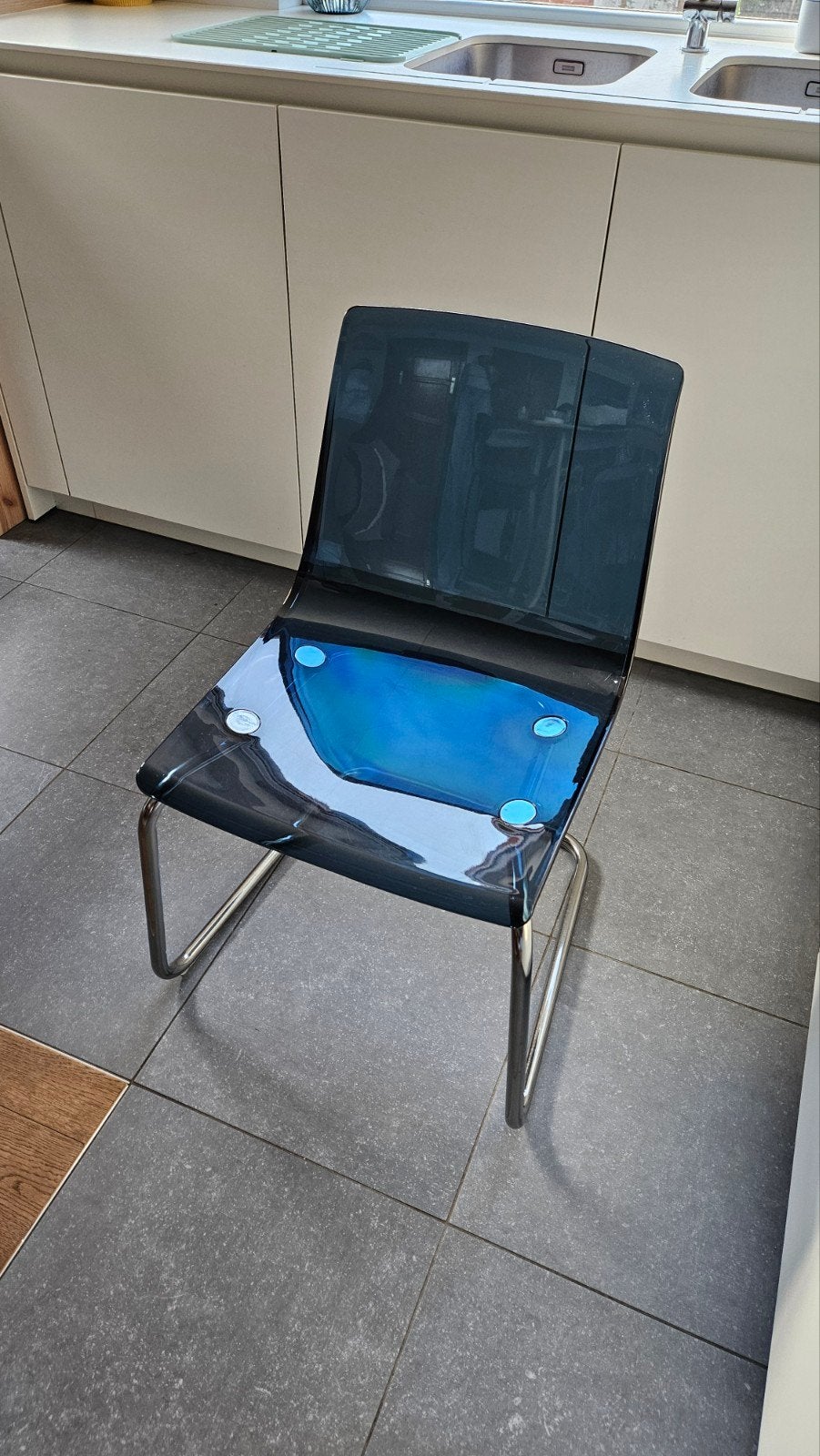 Ikea Tobias stoel blauw, Ophalen, Blauw