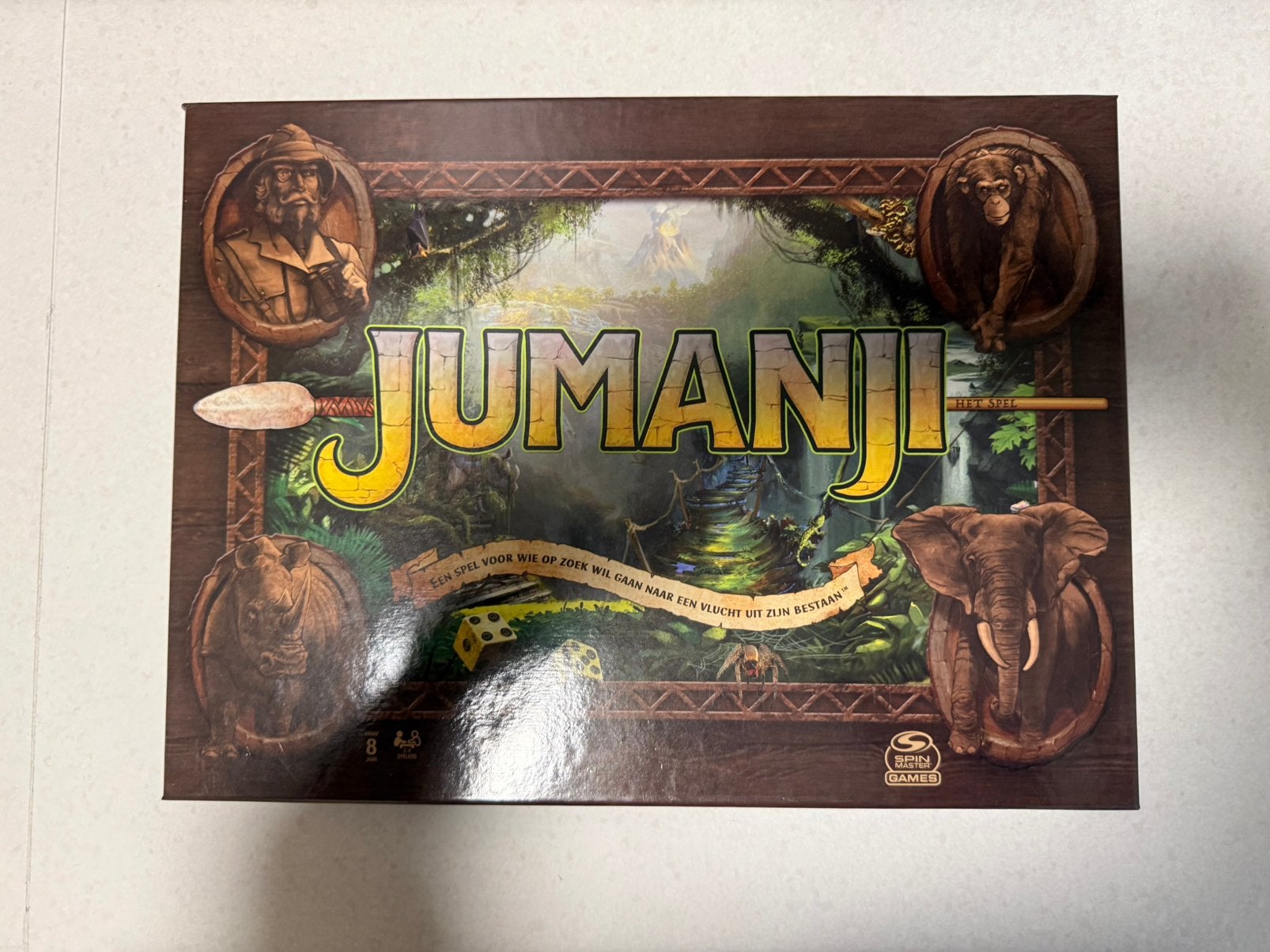 Jumanji bordspel – compleet – 1x gespeeld – zeer goede staat, Een of twee spelers, Ophalen, Zo goed als nieuw, Reisspel