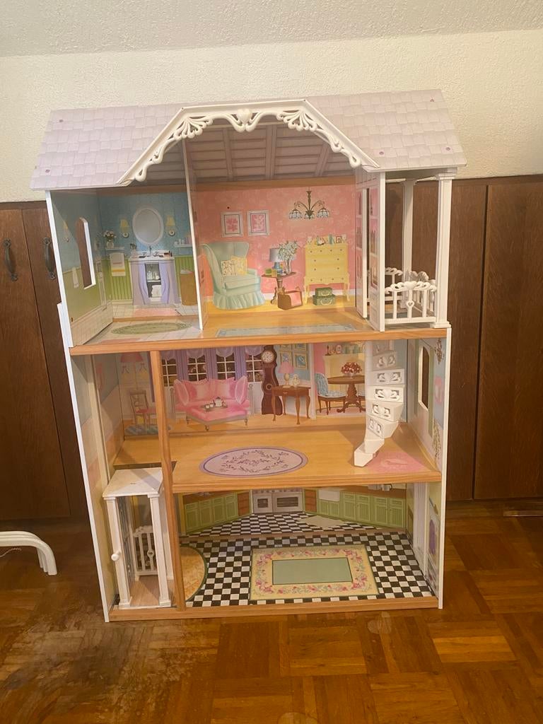 Houten poppenhuis, Kinderen en Baby's, Ophalen, Gebruikt, Poppenhuis