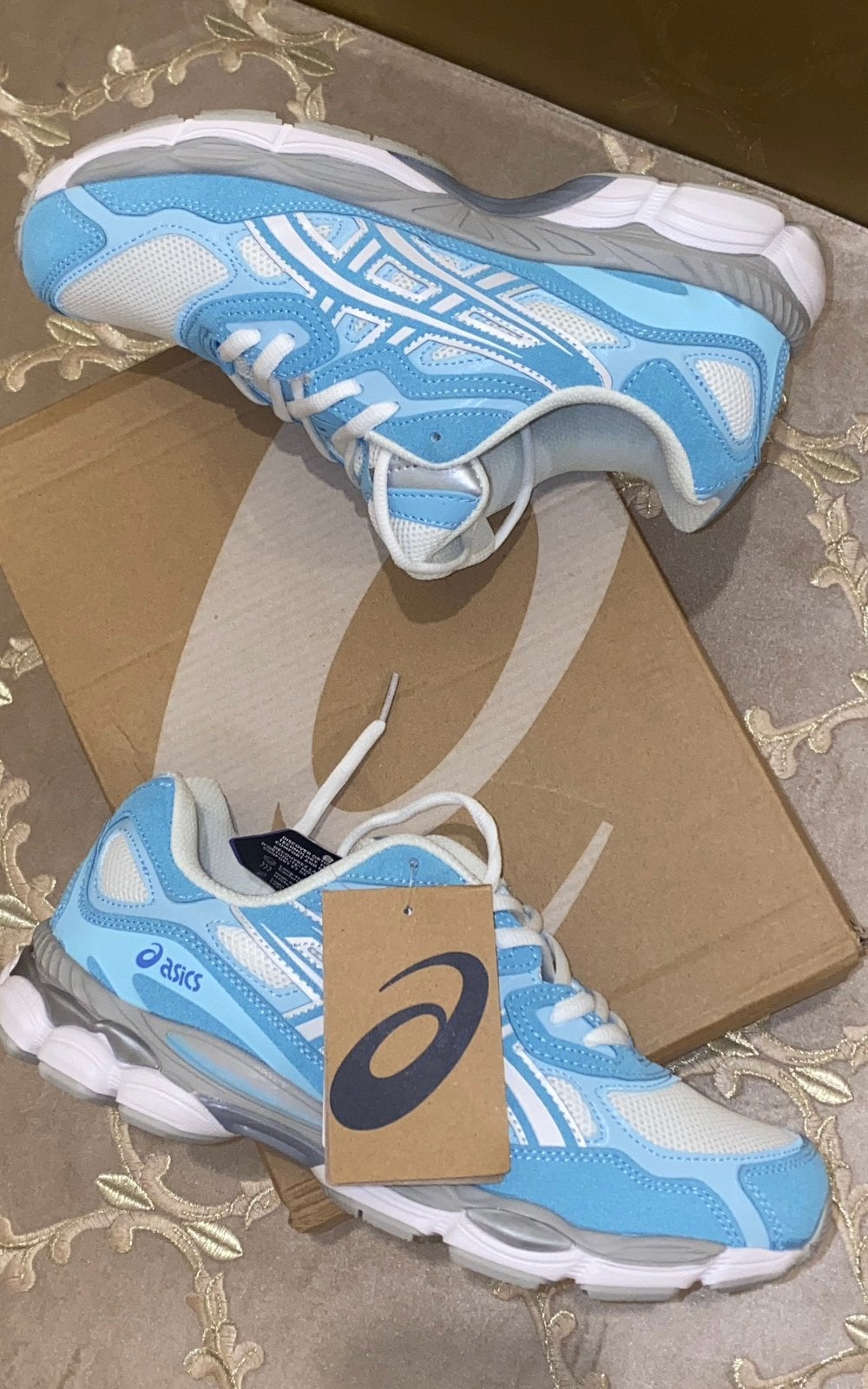ASICS GEL-NYC Authentiek blauw maat 42 met doos en label, Ophalen of Verzenden, Zo goed als nieuw, Blauw