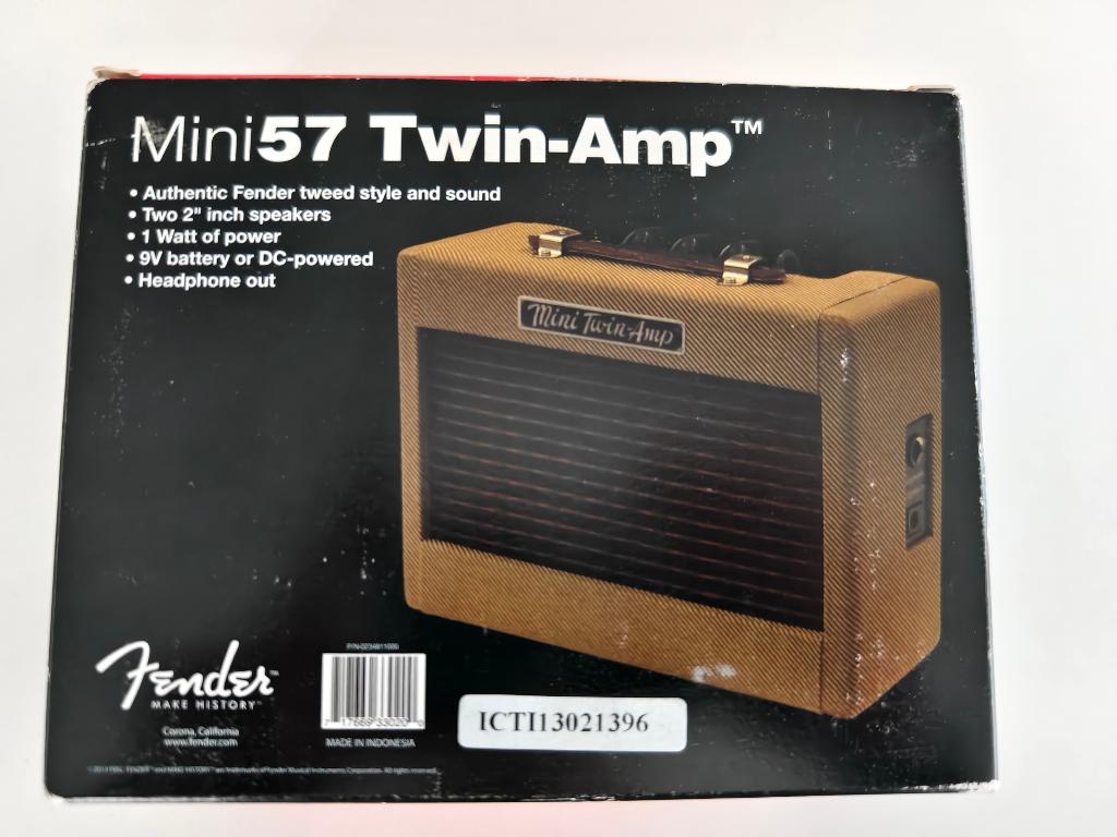 Fender Mini 57 Twin-Amp miniatuur gitaarversterker, Musique & Instruments, Amplis | Basse & Guitare, Enlèvement ou Envoi, Utilisé