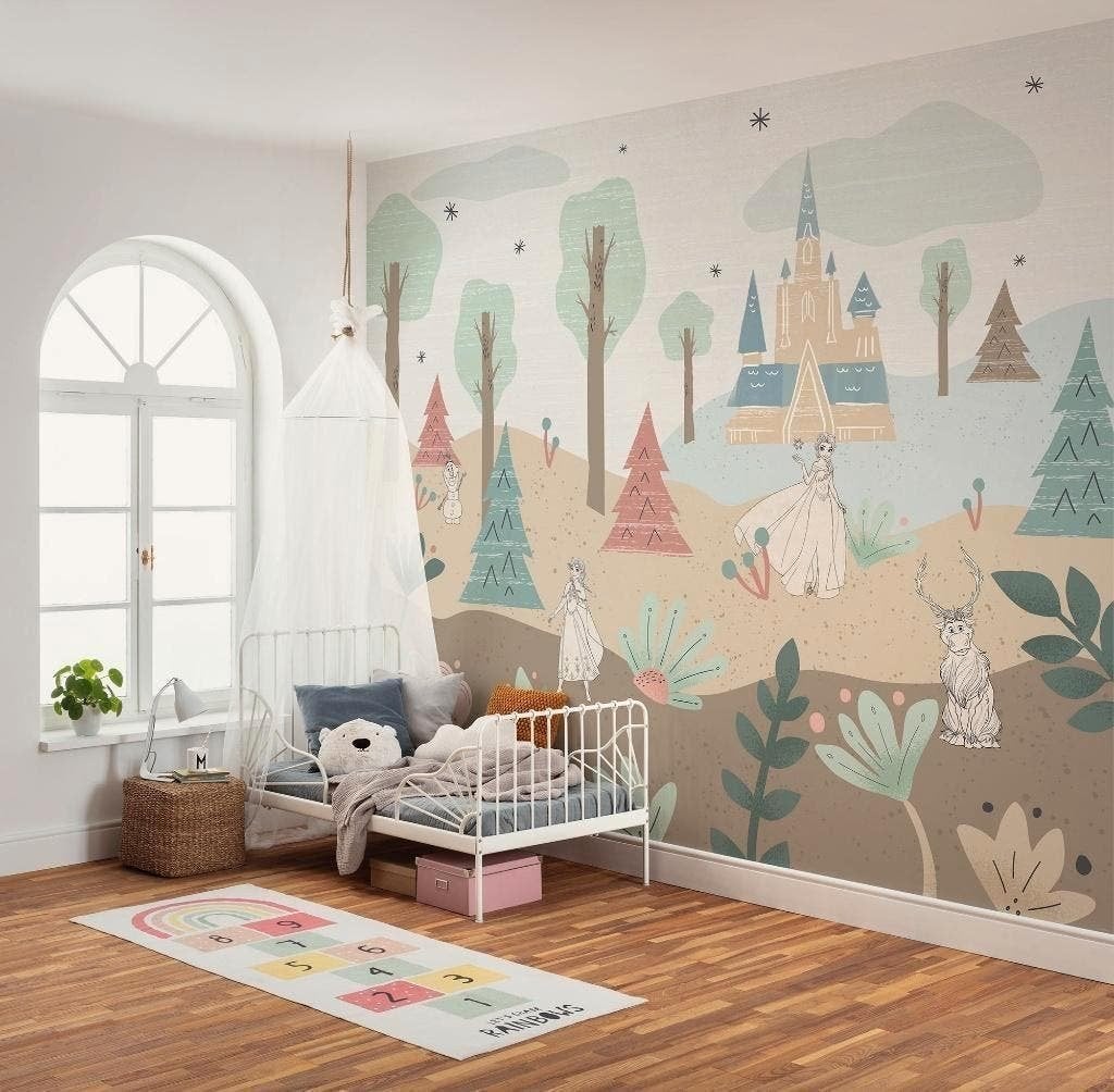 Disney Frozen Behang Arendelle - 300x250 - Gratis Verzending, Kinderen en Baby's, Verzenden, Nieuw, Wanddecoratie, Meerkleurig
