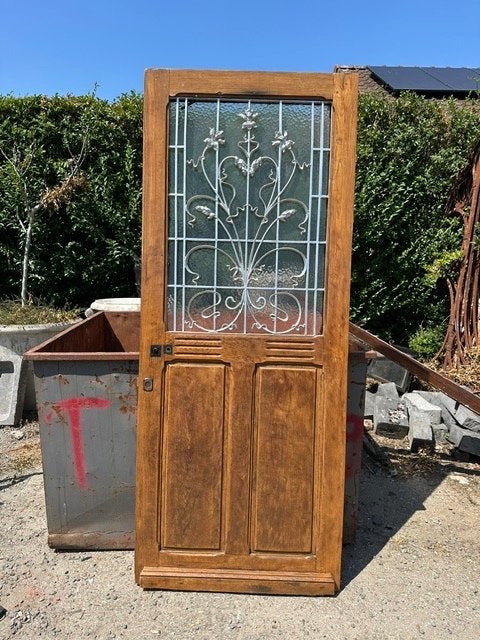 antieke voordeur oude buitendeur eikenhout, Ophalen, Buitendeur