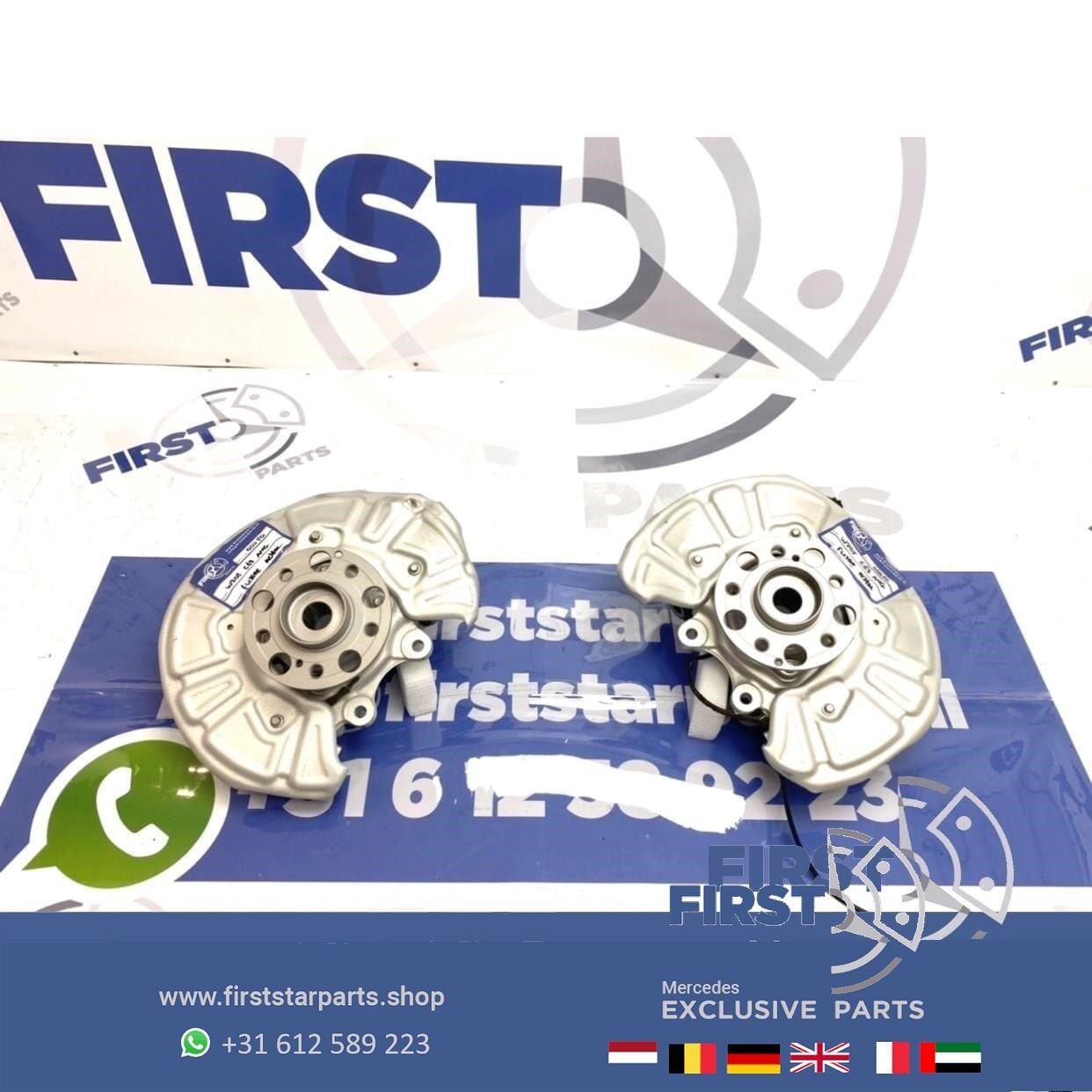 W205 C63 C63s AMG FUSEE WIELLAGER LINKS + RECHTS ACHTER SET, Gebruikt, -, Ophalen of Verzenden, -
