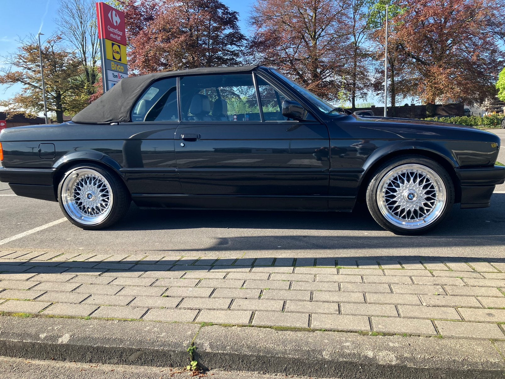 BMW E30 cabrio, Auto's, BMW, 4 zetels, Achterwielaandrijving, Zwart, Cabriolet