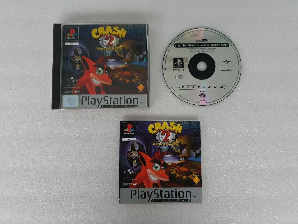 PS1: Crash Bandicoot 2 - Cortex Strikes Back (Platinum), Games en Spelcomputers, Games | Sony PlayStation 1, Ophalen of Verzenden